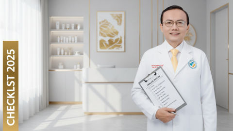 Bác sĩ da liễu tư vấn checklist chọn kem dưỡng ẩm cho da mụn chuẩn y khoa tại phòng khám Anh Mỹ Clinic.