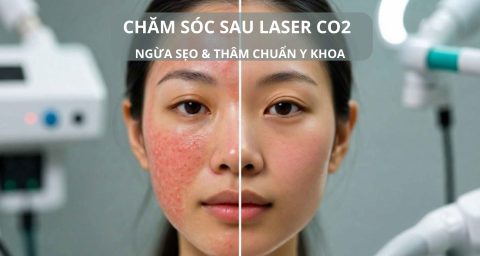 Chăm sóc da sau laser CO2 chuẩn y khoa: Từ làn da tổn thương, đỏ rát, vi tổn thương → da lành mịn, sáng khỏe, ngăn ngừa sẹo và thâm hiệu quả.